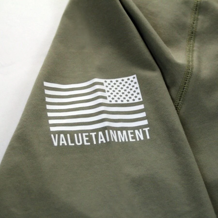 Angry Patriot Army Green Long Sleeve Lightweight Performance Hoodie - Image 5