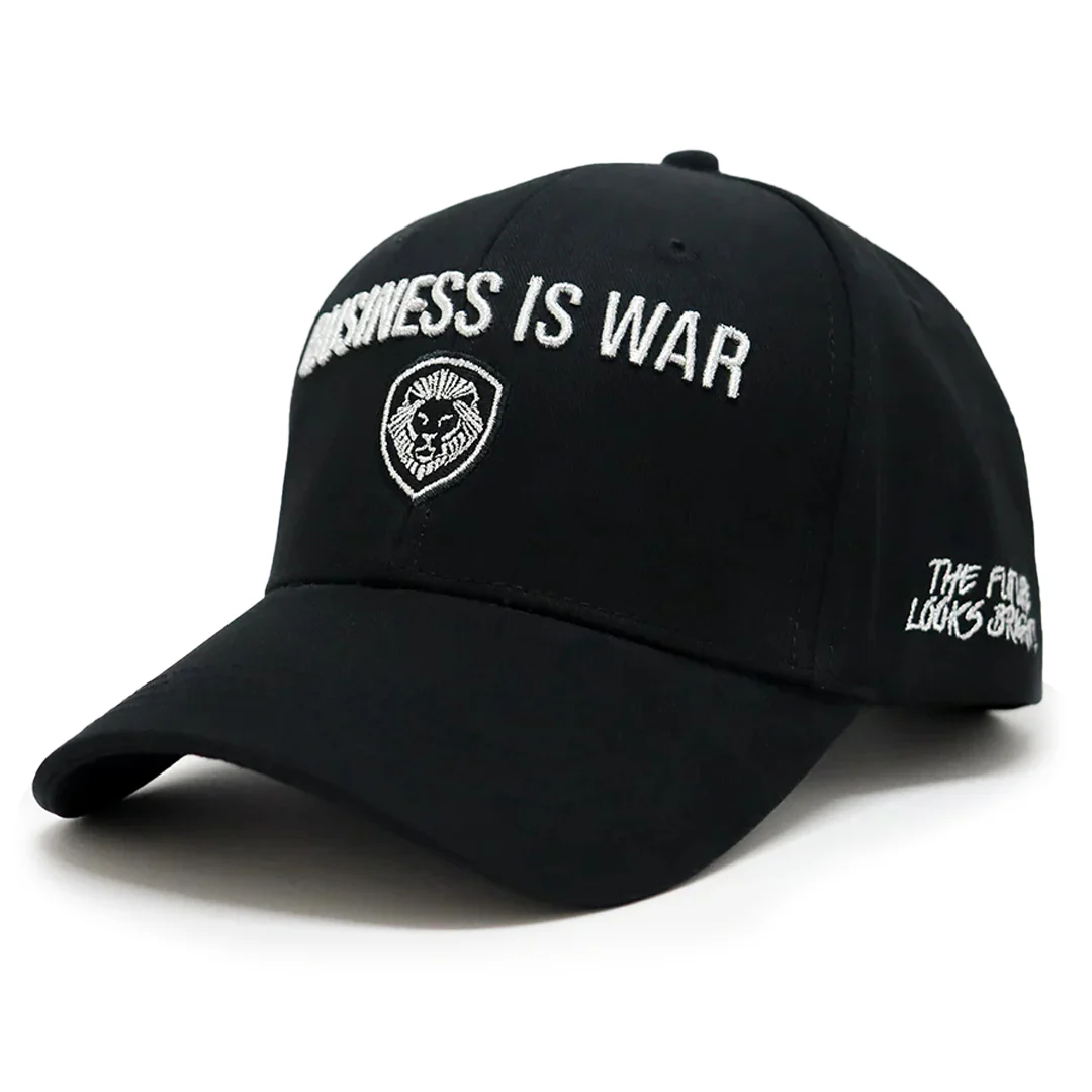 Business is War Silver and Black Snapback Hat - Image 3