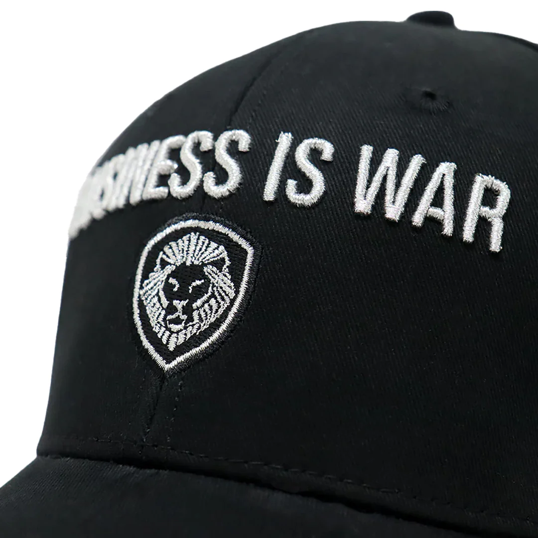 Business is War Silver and Black Snapback Hat - Image 4