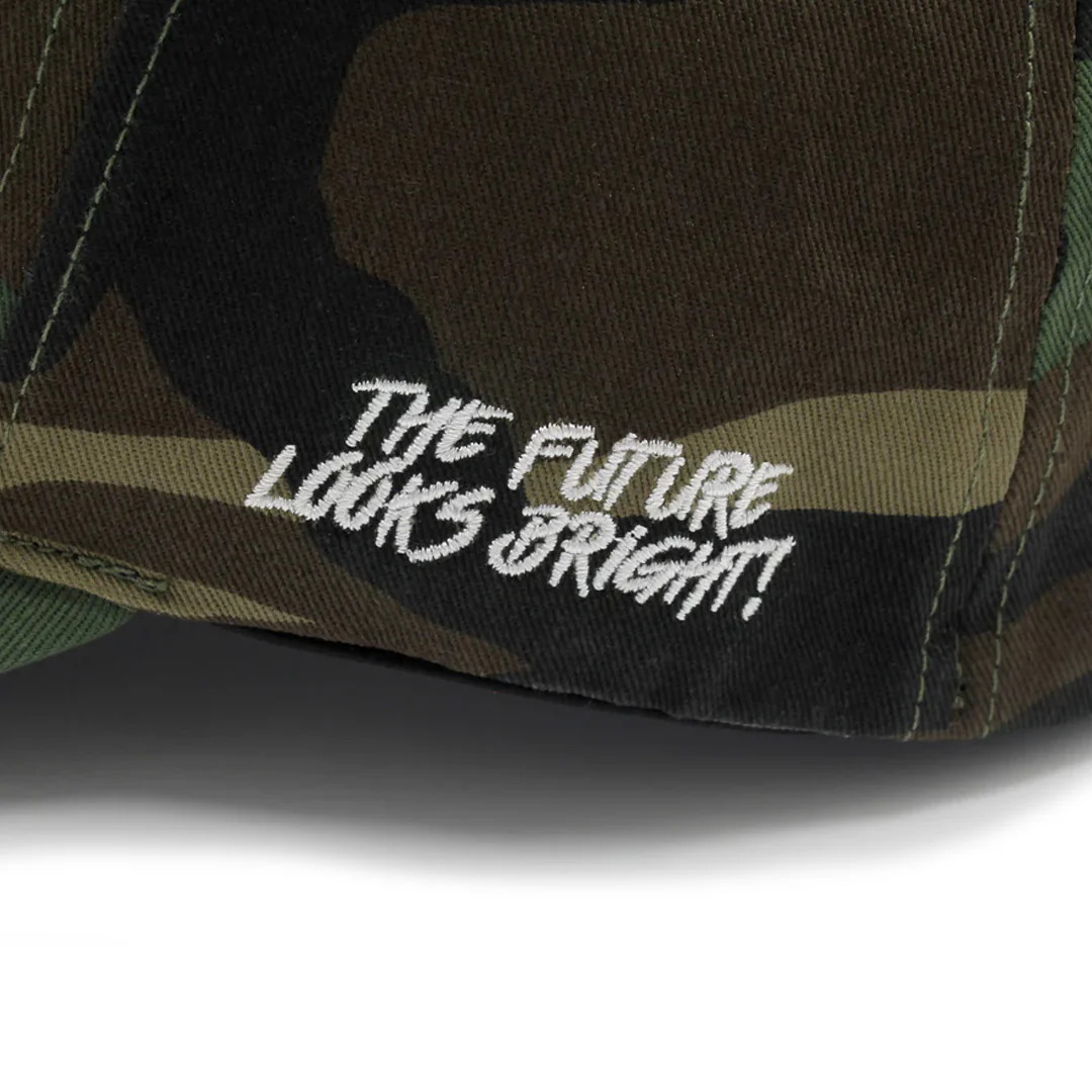 VT Shield Logo Future Looks Bright Camo Snapback Hat - Image 7