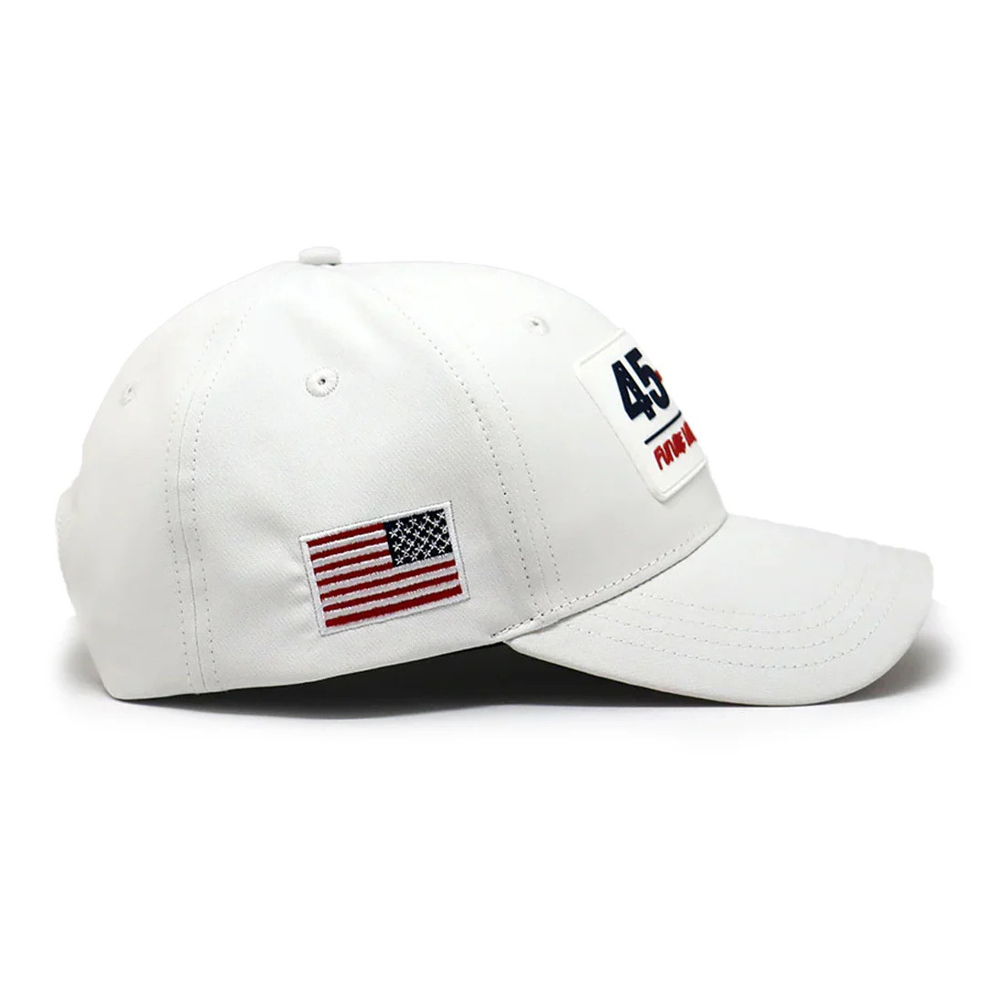 Future Looks Bright 45-47 Inauguration White Snapback Hat - Image 7