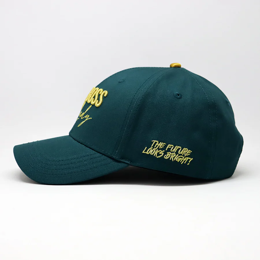 Future Looks Bright Boss Lady Hunter Green and Gold Snapback - Image 6