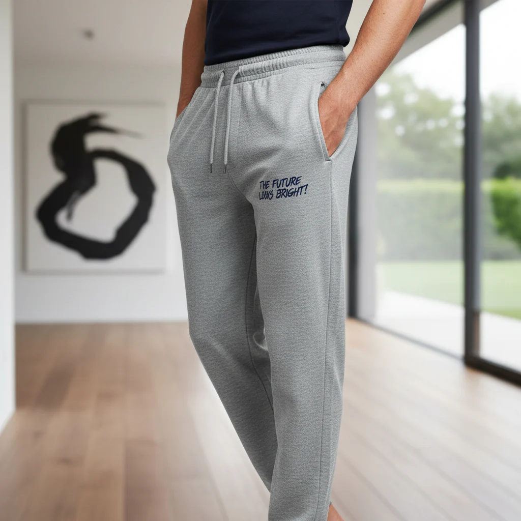 Future Looks Bright Heather Grey Performance Jogger Sweat Pants - Image 3