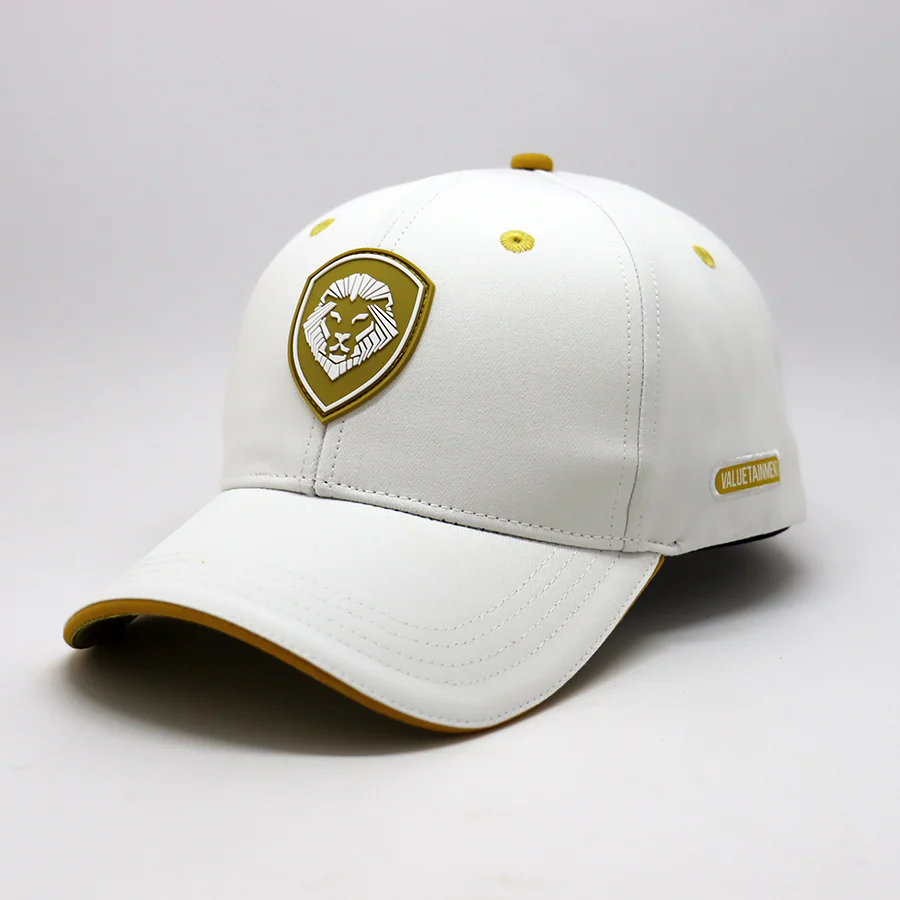 Future Looks Bright Lion Shield White and Gold Snapback Hat - Image 3