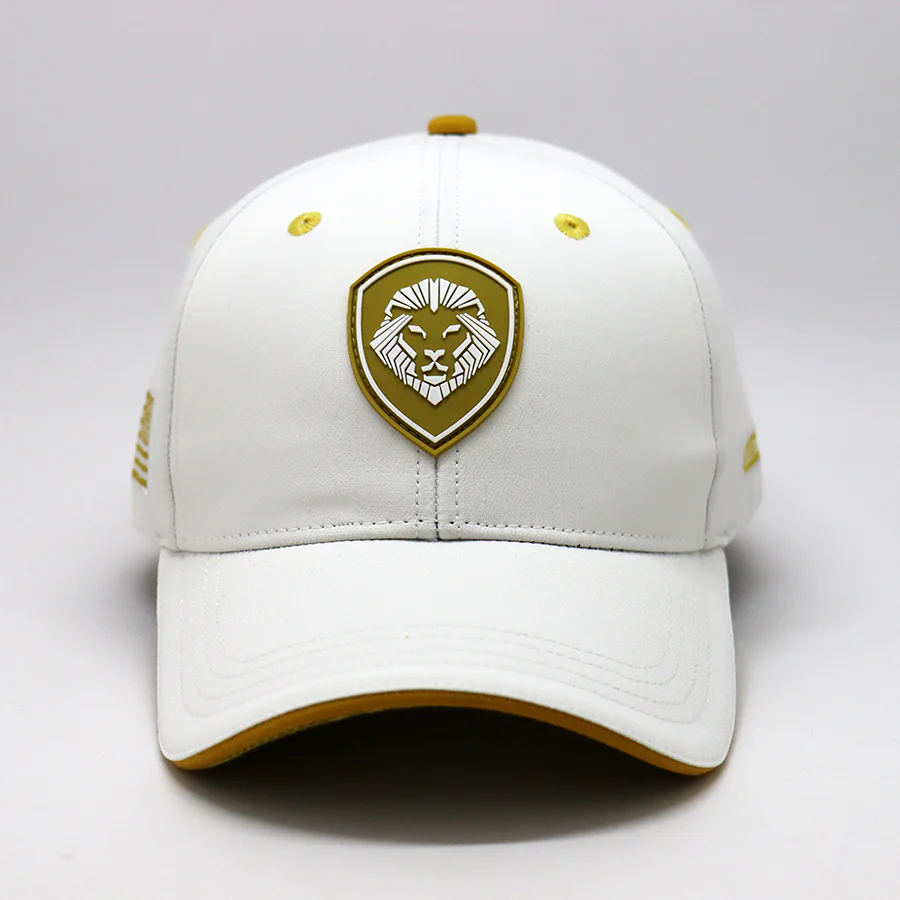 Future Looks Bright Lion Shield White and Gold Snapback Hat - Image 4
