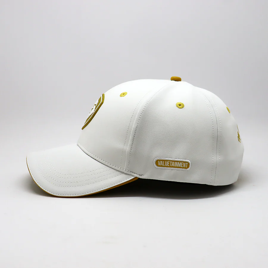 Future Looks Bright Lion Shield White and Gold Snapback Hat - Image 5