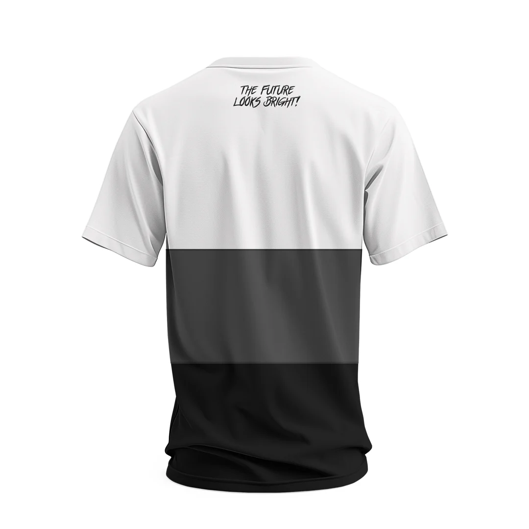 Future Looks Bright Lion Shield White Tri Color Premium Short Sleeve T-Shirt - Image 5