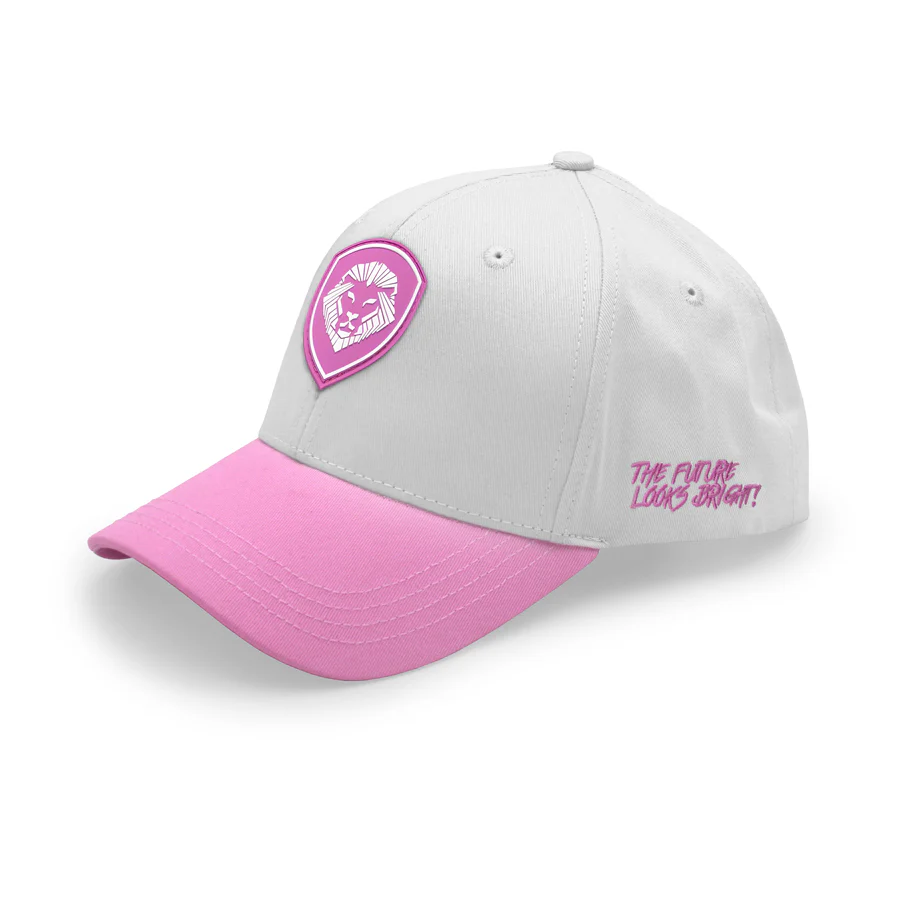Women's VT Shield Logo Future Looks Bright Pink & White Snapback Hat - Image 3