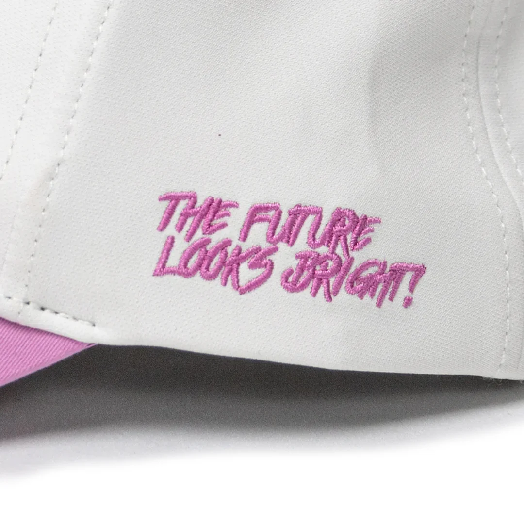 Women's VT Shield Logo Future Looks Bright Pink & White Snapback Hat - Image 5