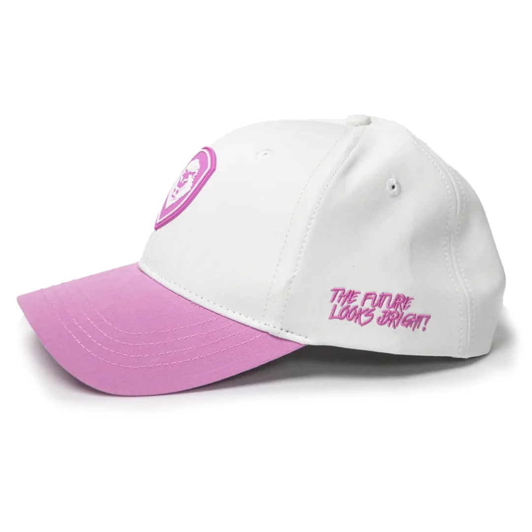Women's VT Shield Logo Future Looks Bright Pink & White Snapback Hat - Image 6