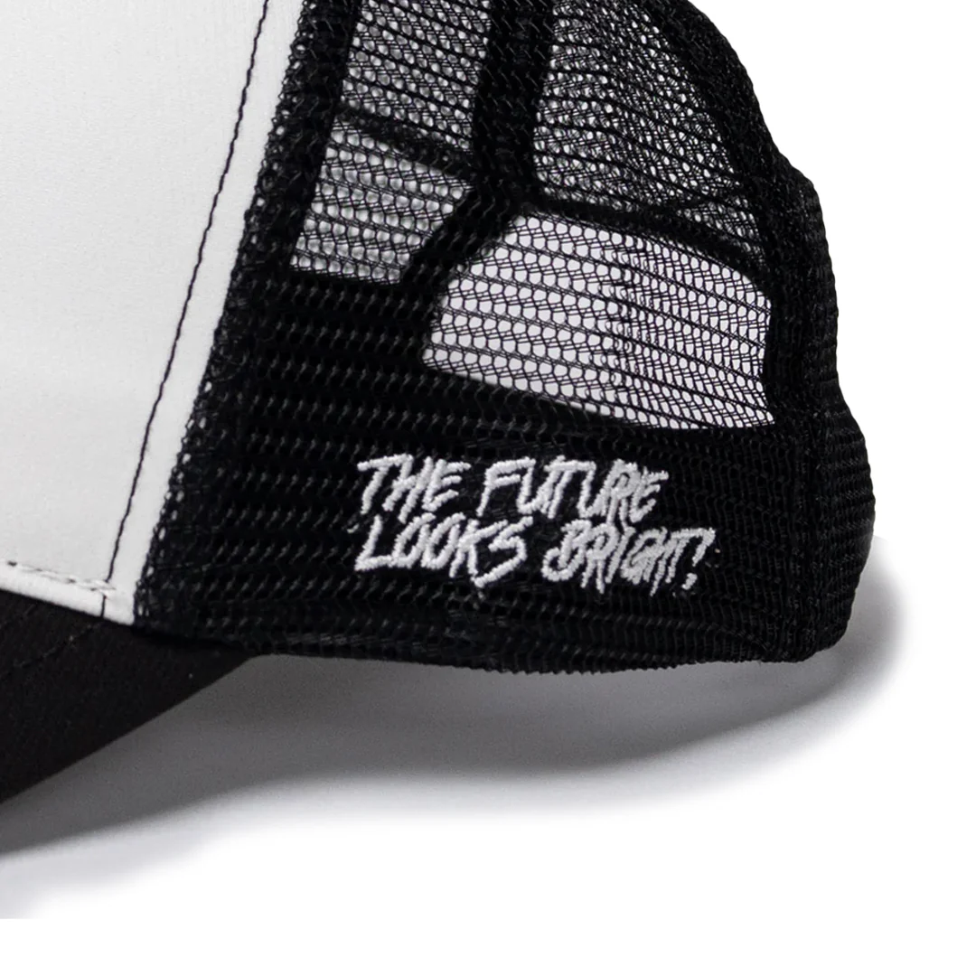 The Future Looks Bright Trucker Hat - Black & White - Image 5