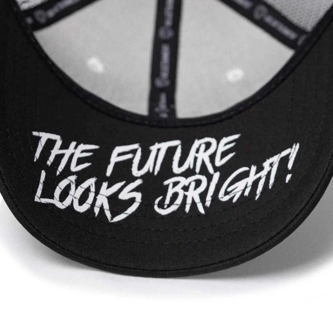 The Future Looks Bright Trucker Hat - Black & White - Image 6