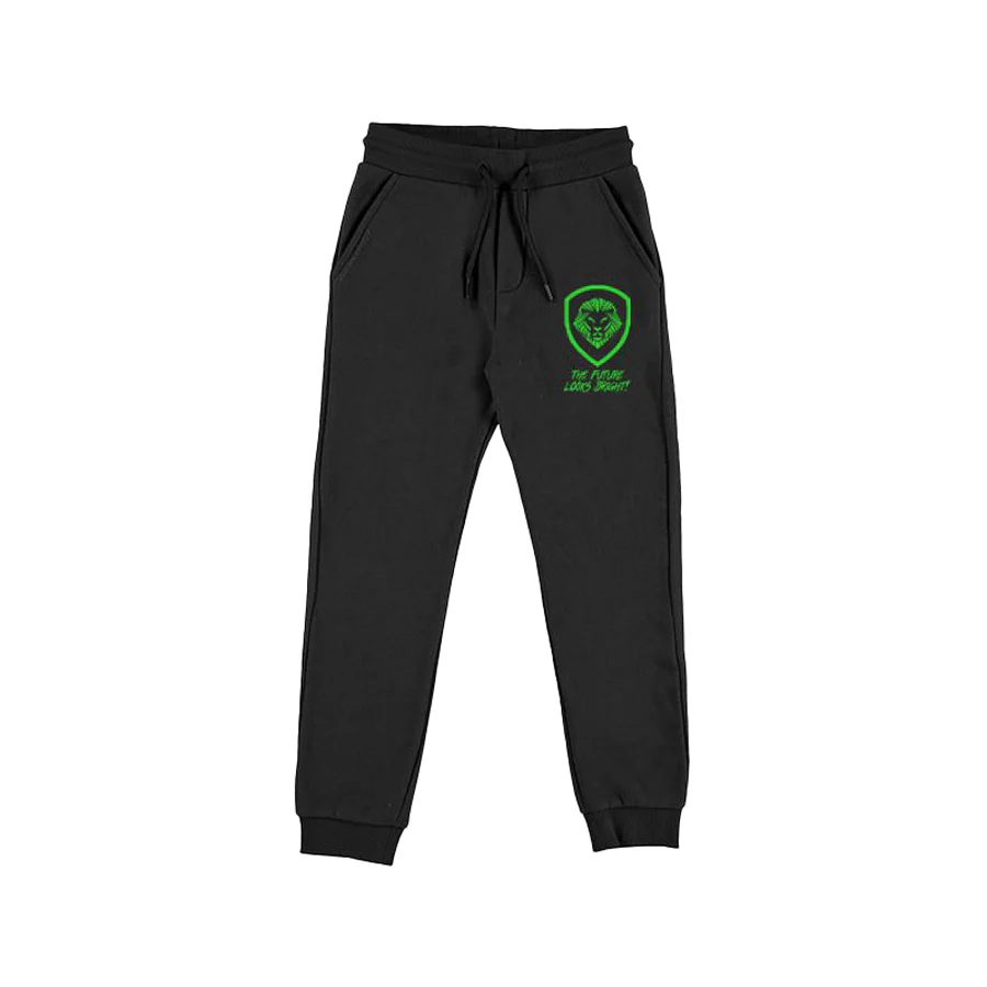Kid's Future Looks Bright Green Lion Premium Jogger Pants - Image 3