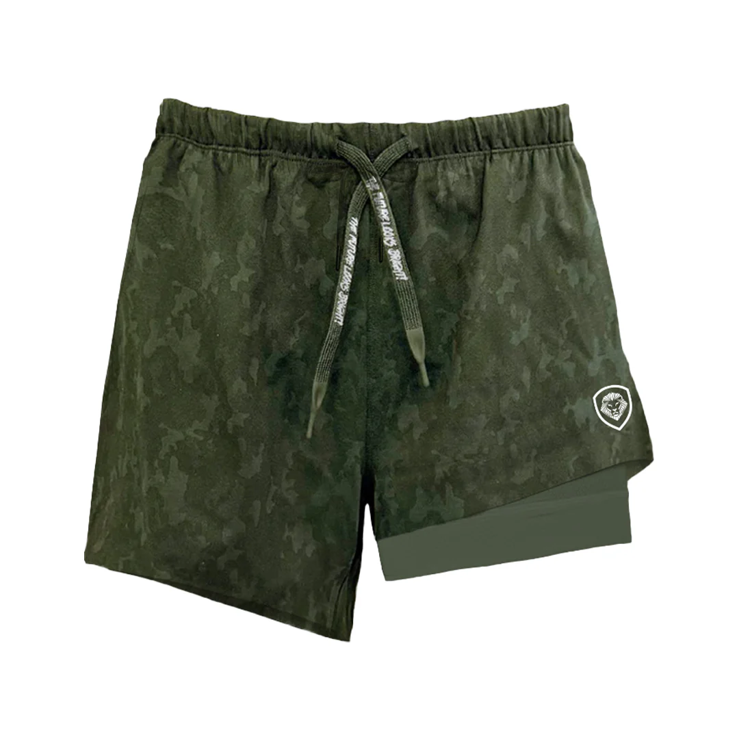Men's Valuetainment Olive Green Premium Performance Compression Shorts - Image 4