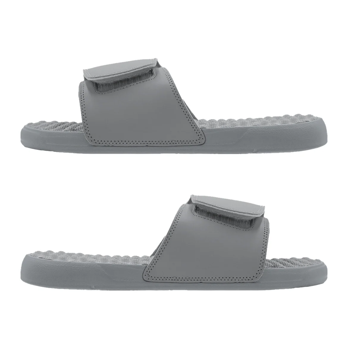 Valuetainment Patriotic USA Flag Gray Camo Comfort Slides - Image 5