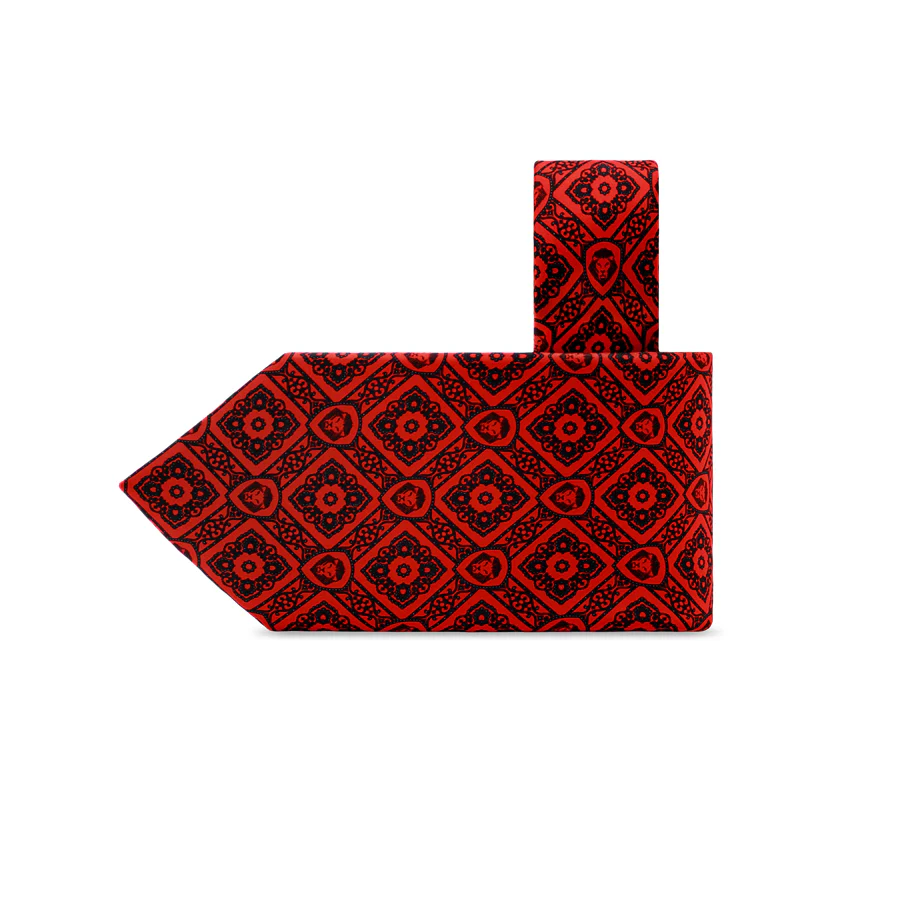 Limited Edition - Valuetainment x Stefano Ricci Red & Black Lion Shield Luxury Tie - Image 5
