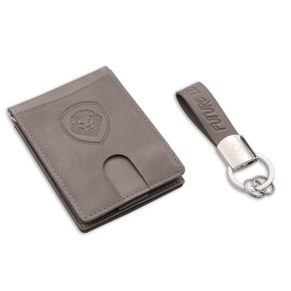 Valuetainment Gray Wallet-Keychain Set - Image 4