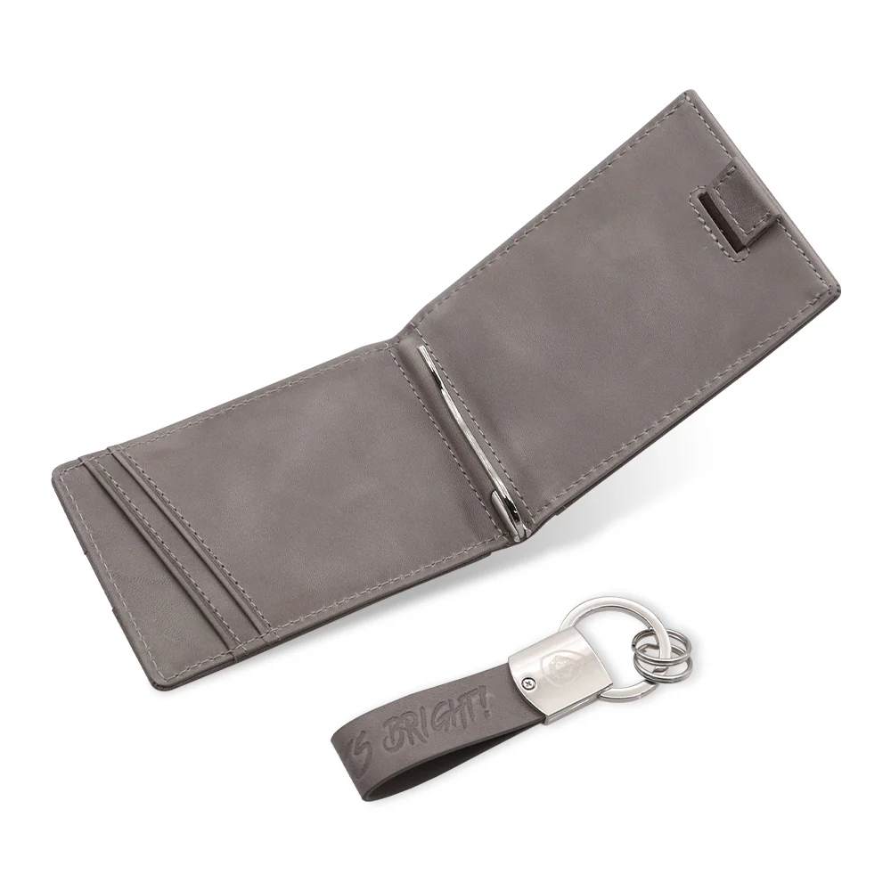 Valuetainment Gray Wallet-Keychain Set - Image 6