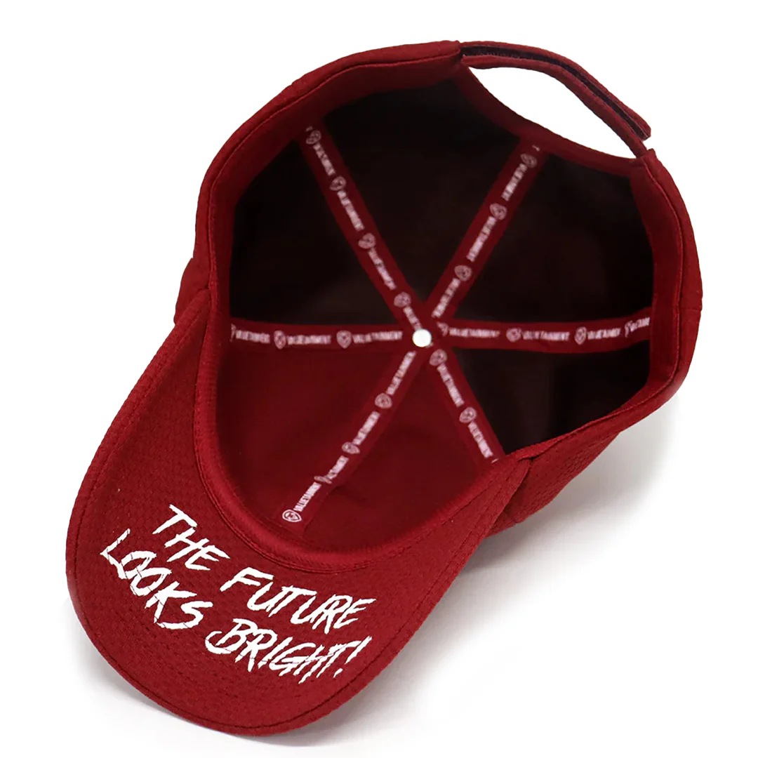 VT Shield Future Looks Bright Burgundy Velcro Performance Hat - Image 9