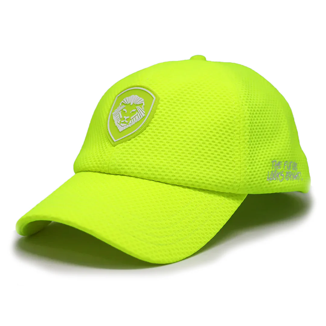 VT Shield Future Looks Bright Neon Yellow Velcro Performance Hat - Image 3