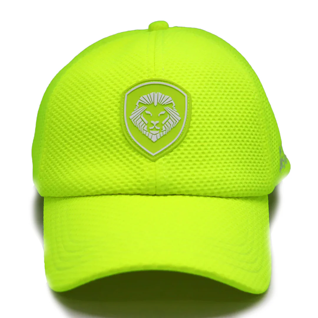 VT Shield Future Looks Bright Neon Yellow Velcro Performance Hat - Image 4
