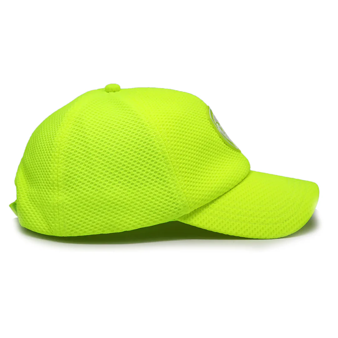 VT Shield Future Looks Bright Neon Yellow Velcro Performance Hat - Image 7