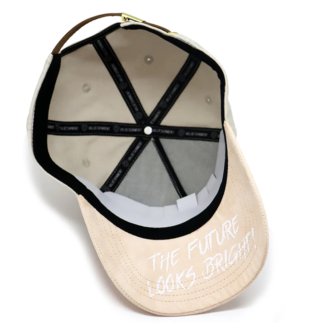VT Shield Future Looks Bright Peached Suede Brim with leather strap Hat - Image 10