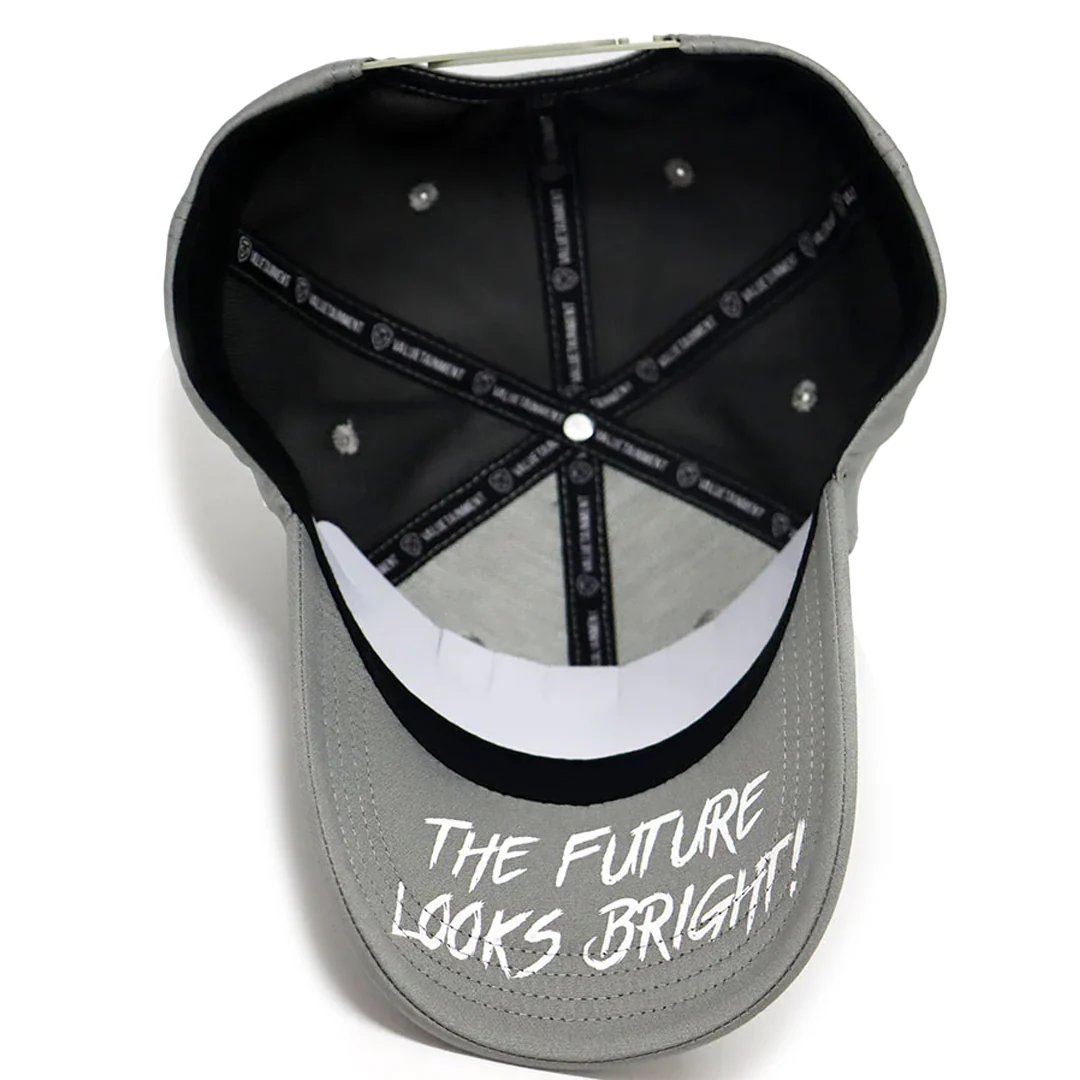 VT Shield Logo Future Looks Bright Grey Snapback Hat - Image 5