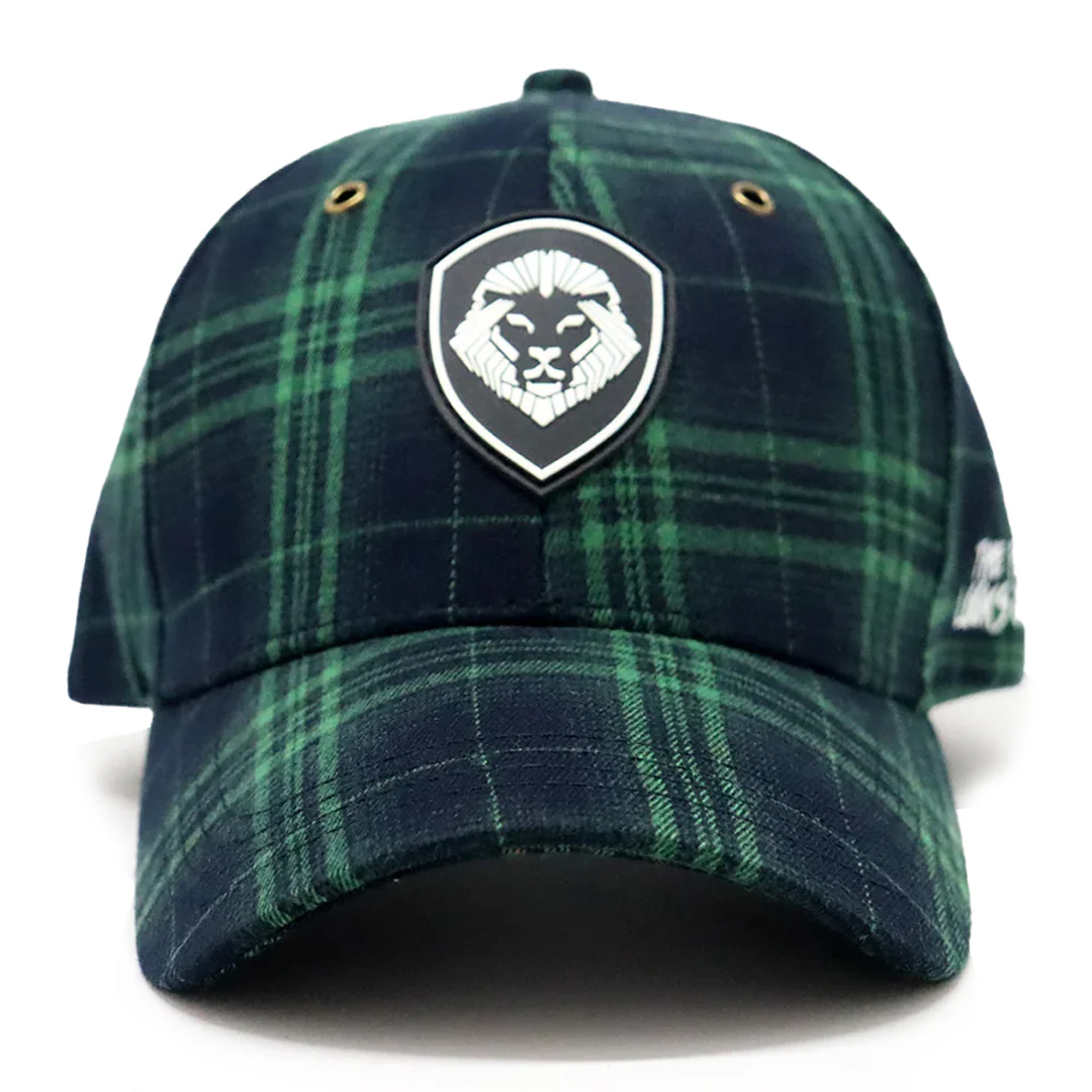 VT Shield logo Green Tartan Plaid Future Looks Bright Snapback Hat - Image 4