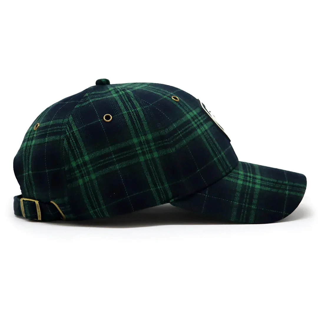 VT Shield logo Green Tartan Plaid Future Looks Bright Snapback Hat - Image 6