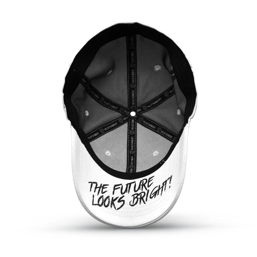 VT Shield Logo Future Looks Bright White & Black Flex Fit Hat - Image 8