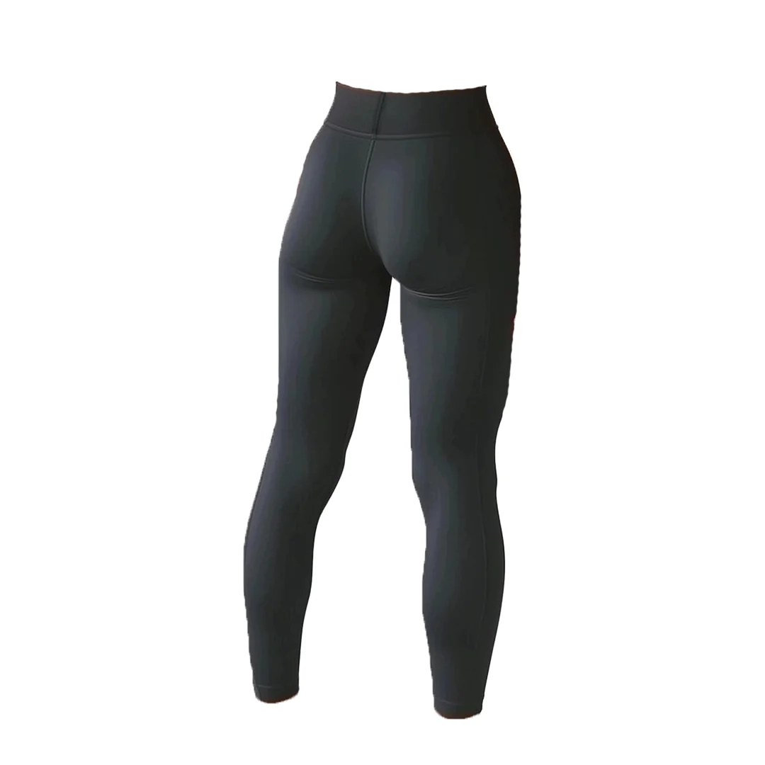 Women's Future Looks Bright Black and Gold High-Performance Leggings - Image 4