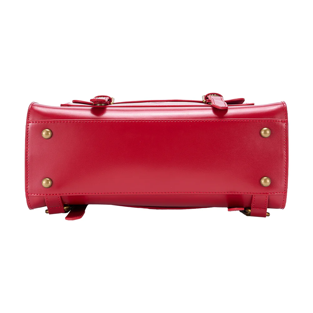 Women's Future Looks Bright Cherry Red Leather Premium Backpack - Image 7